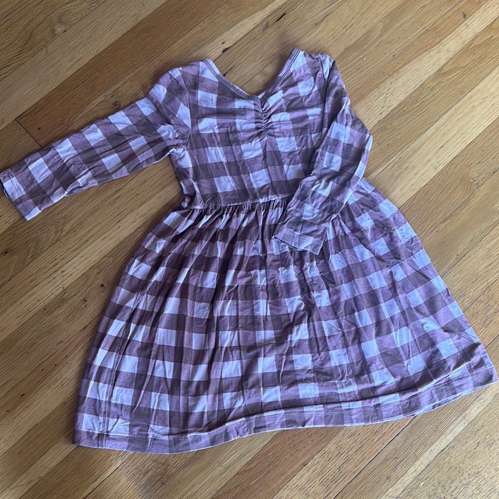 Plaid Pink and White Kids Dress